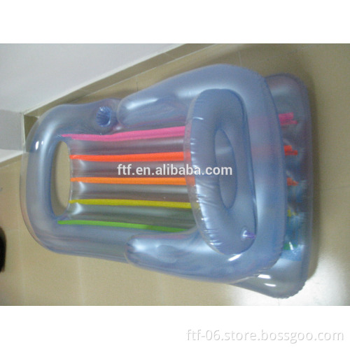 PVC transparent the water inflatable lounge chair,inflatable air mattres,inflatable floating mat